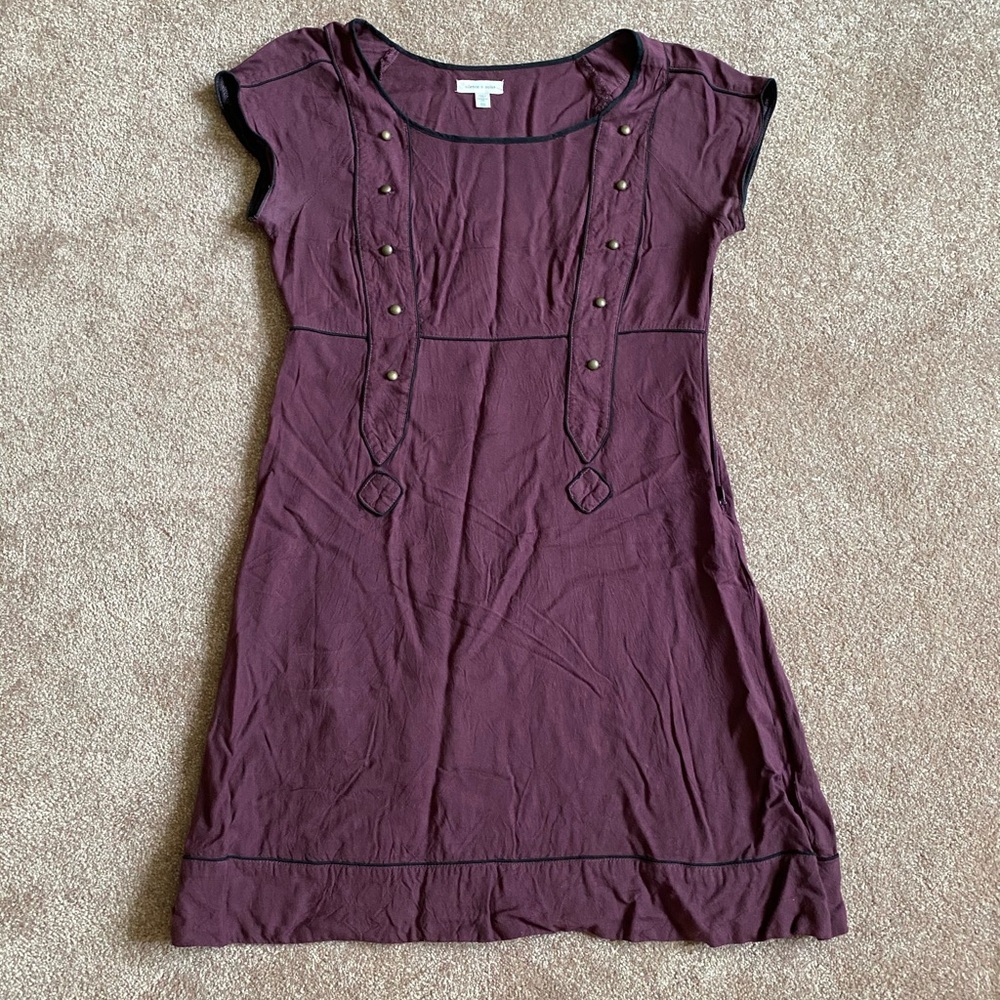 Anthropologie Burgundy Dress